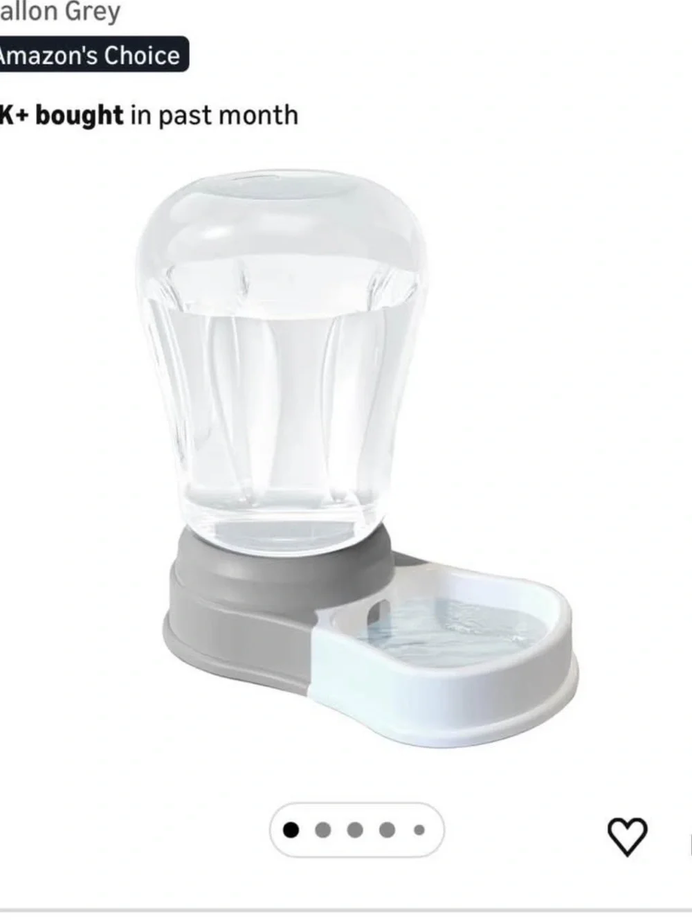 Brand new Automatic dog Pet Waterer - Gray & White